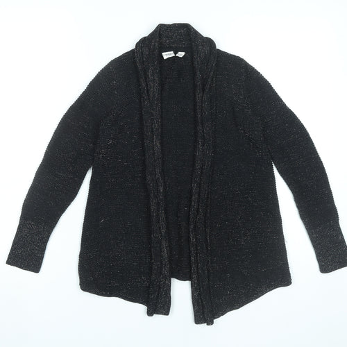 GAP Kids Girls Black Knit Cardigan Jumper Size 10-11 Years Long Sleeve