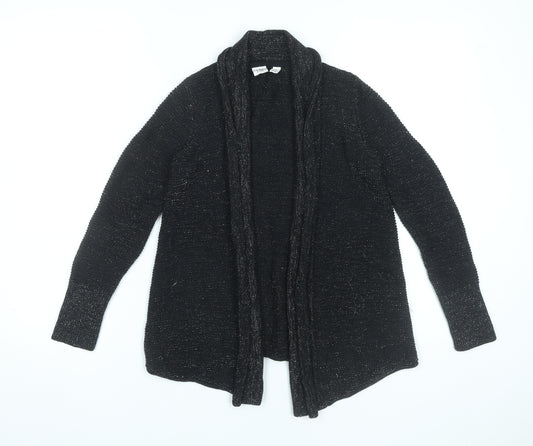 GAP Kids Girls Black Knit Cardigan Jumper Size 10-11 Years Long Sleeve
