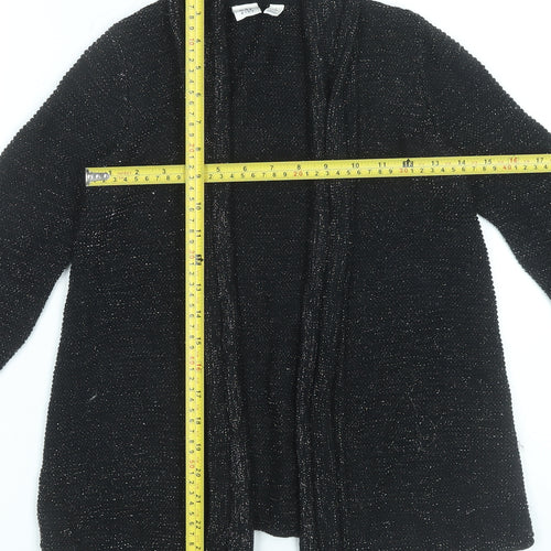 GAP Kids Girls Black Knit Cardigan Jumper Size 10-11 Years Long Sleeve