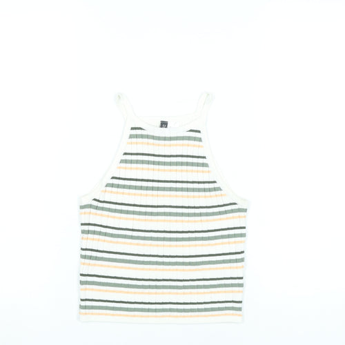 H&M Divided Women’s Multicoloured Striped Tank Top Size S