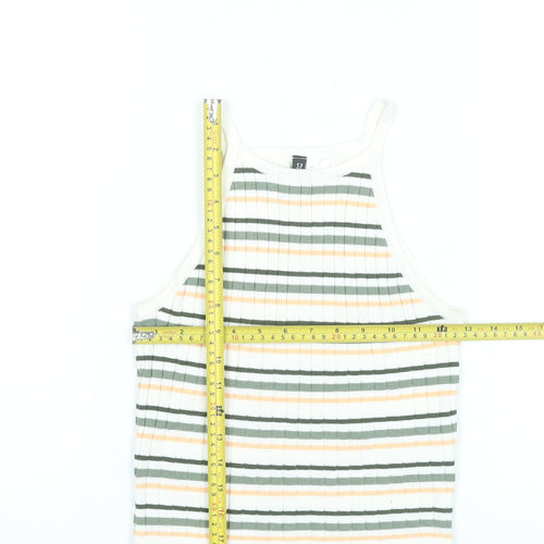 H&M Divided Women’s Multicoloured Striped Tank Top Size S