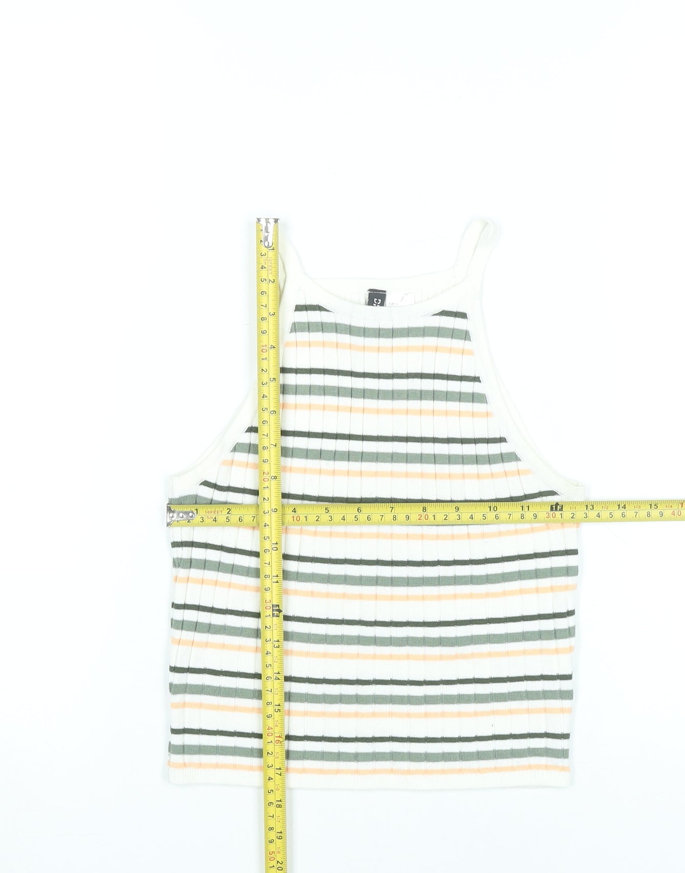 H&M Divided Women’s Multicoloured Striped Tank Top Size S