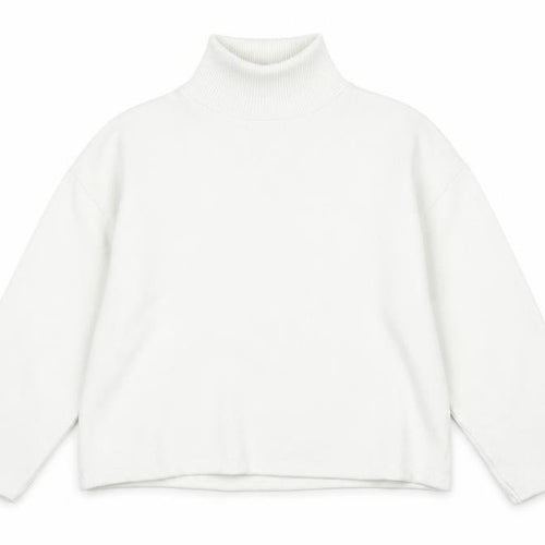 Zara Women’s Ivory Roll Neck Knit Jumper Size M Long Sleeve