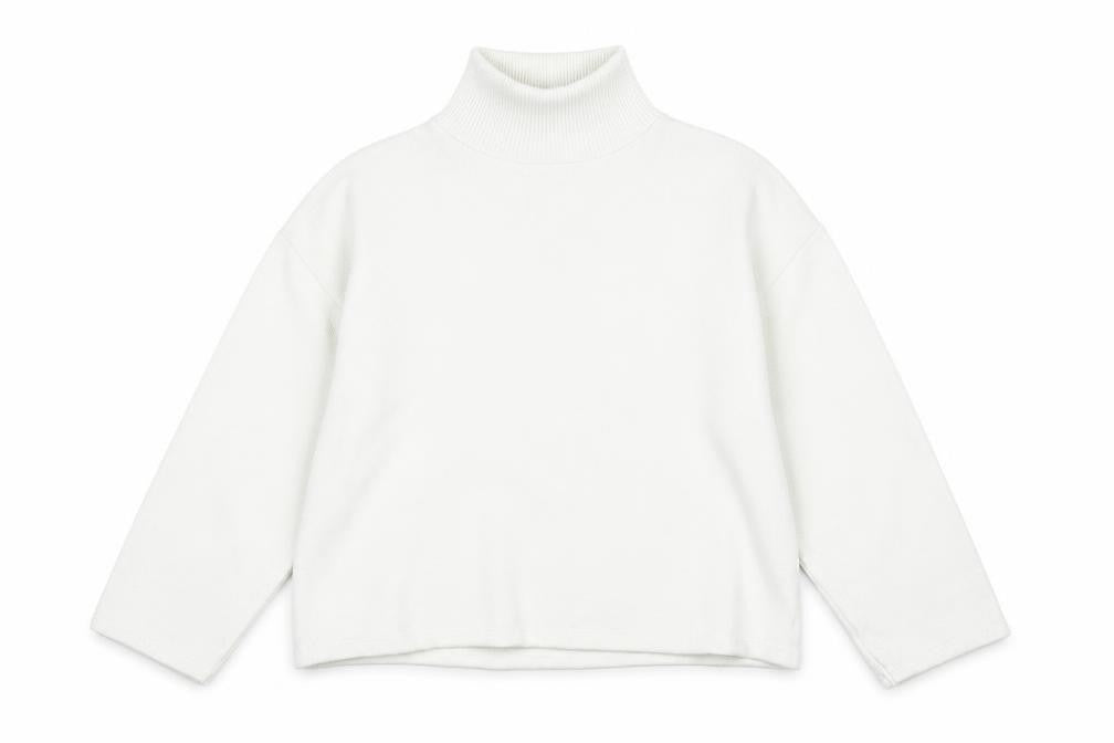 Zara Women’s Ivory Roll Neck Knit Jumper Size M Long Sleeve