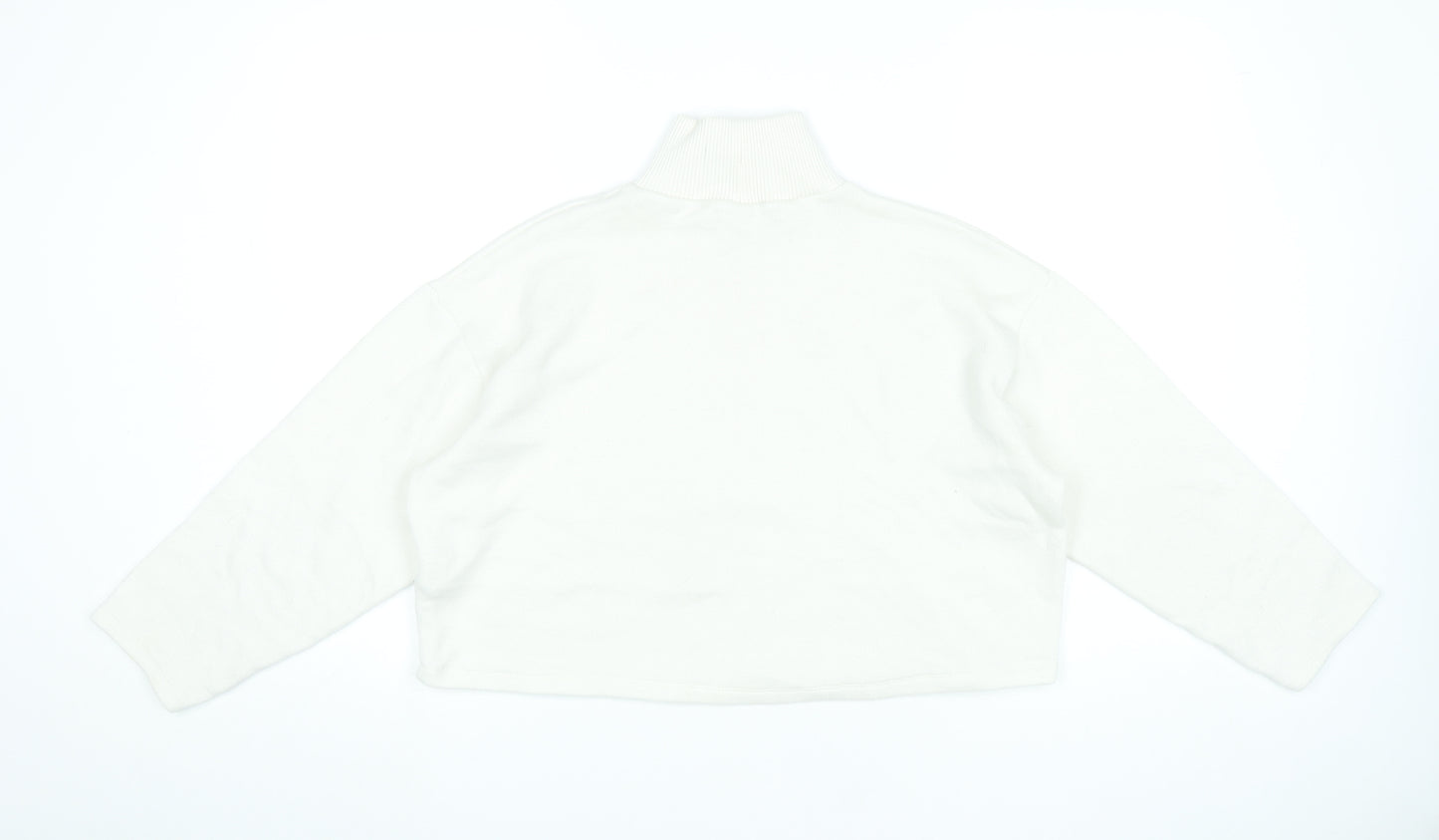 Zara Women’s Ivory Roll Neck Knit Jumper Size M Long Sleeve