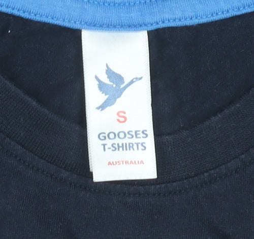 Gooses T-Shirts Men’s Black Small Great Barrier Reef Graphic Cotton Tee