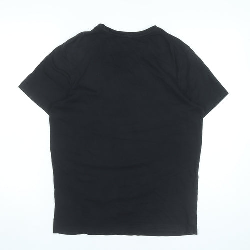 Jack Wills Mens XS Black Graphic Print T-Shirt Classic Fit