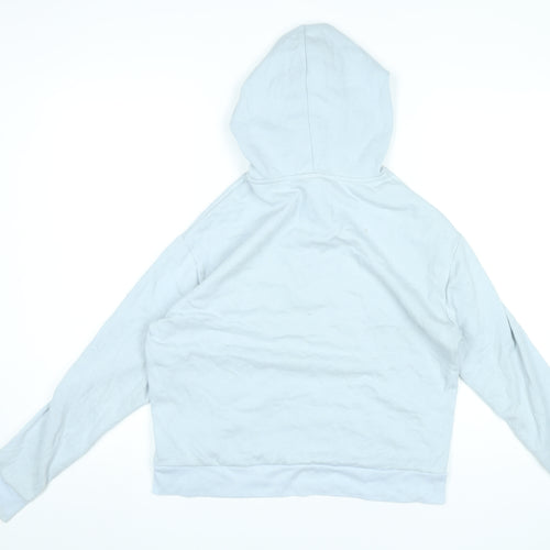 Victoria's Secret PINK Womens White XS Pullover Hoodie Logo Cotton Blend
