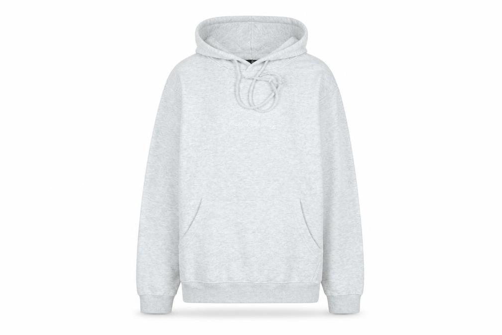 Front view of PRETTYLITTLETHING Women’s Grey XS Pullover Hoodie Cotton Blend