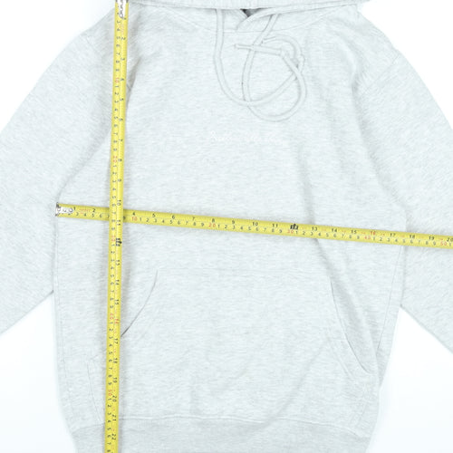PrettyLittleThing Women’s Grey XS Pullover Hoodie Cotton Blend