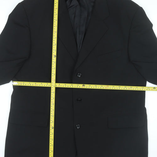 Burton Menswear Men's Black 46 Chest Regular Fit Blazer Jacket