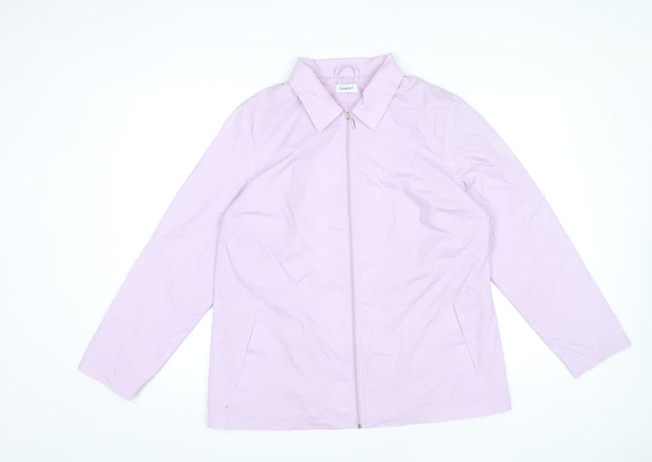 Damart Womens Pink Jacket Size 16 Full Zip Collared Casual Coat