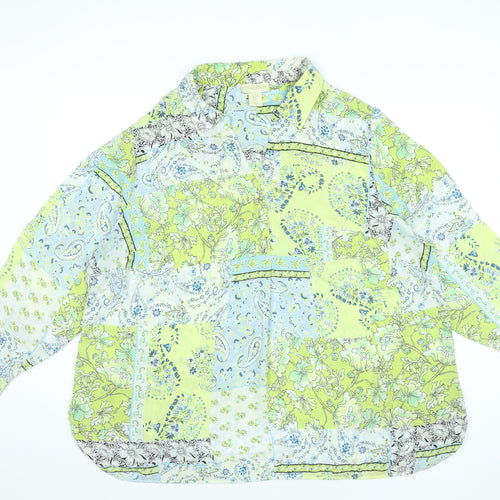 Cynthia Rowley Womens Plus 2XL Floral Paisley Tunic Blouse Multicoloured