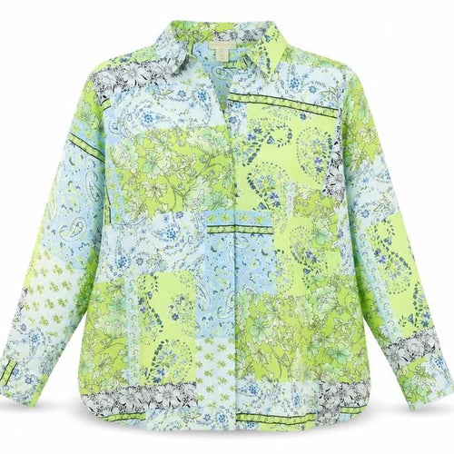 Cynthia Rowley Womens Plus 2XL Floral Paisley Tunic Blouse Multicoloured
