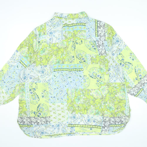 Cynthia Rowley Womens Plus 2XL Floral Paisley Tunic Blouse Multicoloured