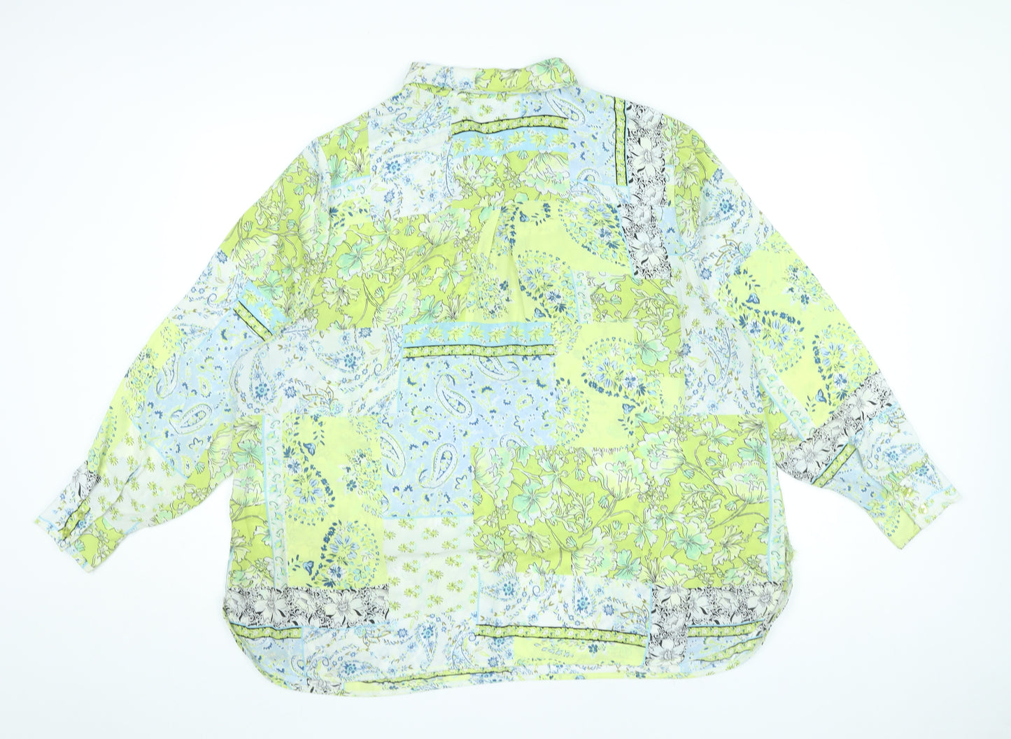 Cynthia Rowley Womens Plus 2XL Floral Paisley Tunic Blouse Multicoloured