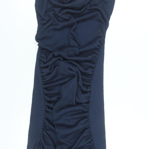 PrettyLittleThing Women’s Blue Ruched Bodycon Dress Size 6