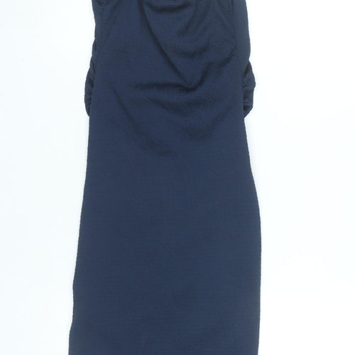 PrettyLittleThing Women’s Blue Ruched Bodycon Dress Size 6