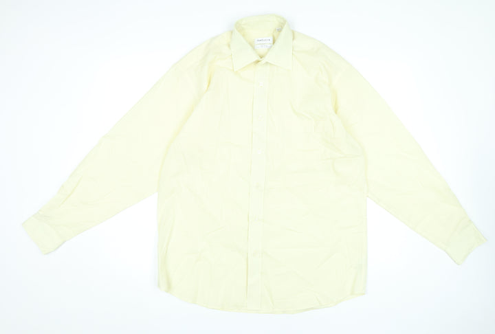 Van Heusen Men’s Beige 16” 41cm Regular Fit Long Sleeve Dress Shirt