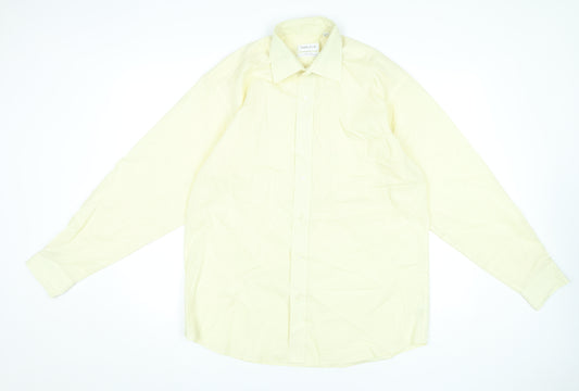 Van Heusen Men’s Beige 16” 41cm Regular Fit Long Sleeve Dress Shirt