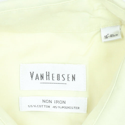 Van Heusen Men’s Beige 16” 41cm Regular Fit Long Sleeve Dress Shirt