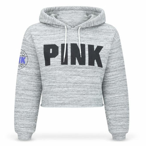 Victoria's Secret PINK Women's Grey Hoodie Size 12 Pullover Logo