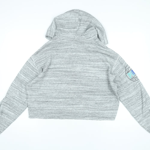 Victoria's Secret PINK Women's Grey Hoodie Size 12 Pullover Logo