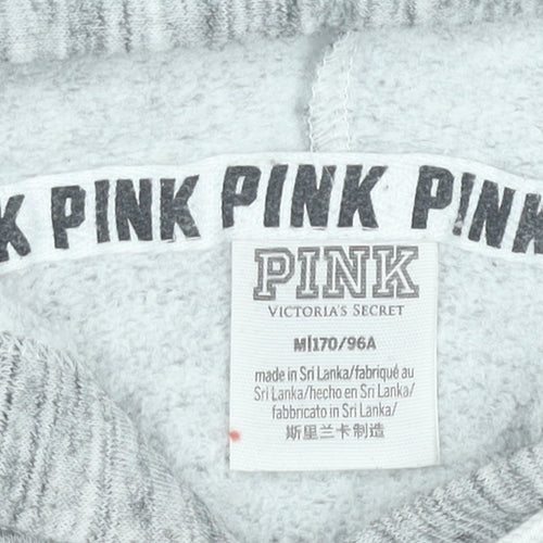 Victoria's Secret PINK Women's Grey Hoodie Size 12 Pullover Logo