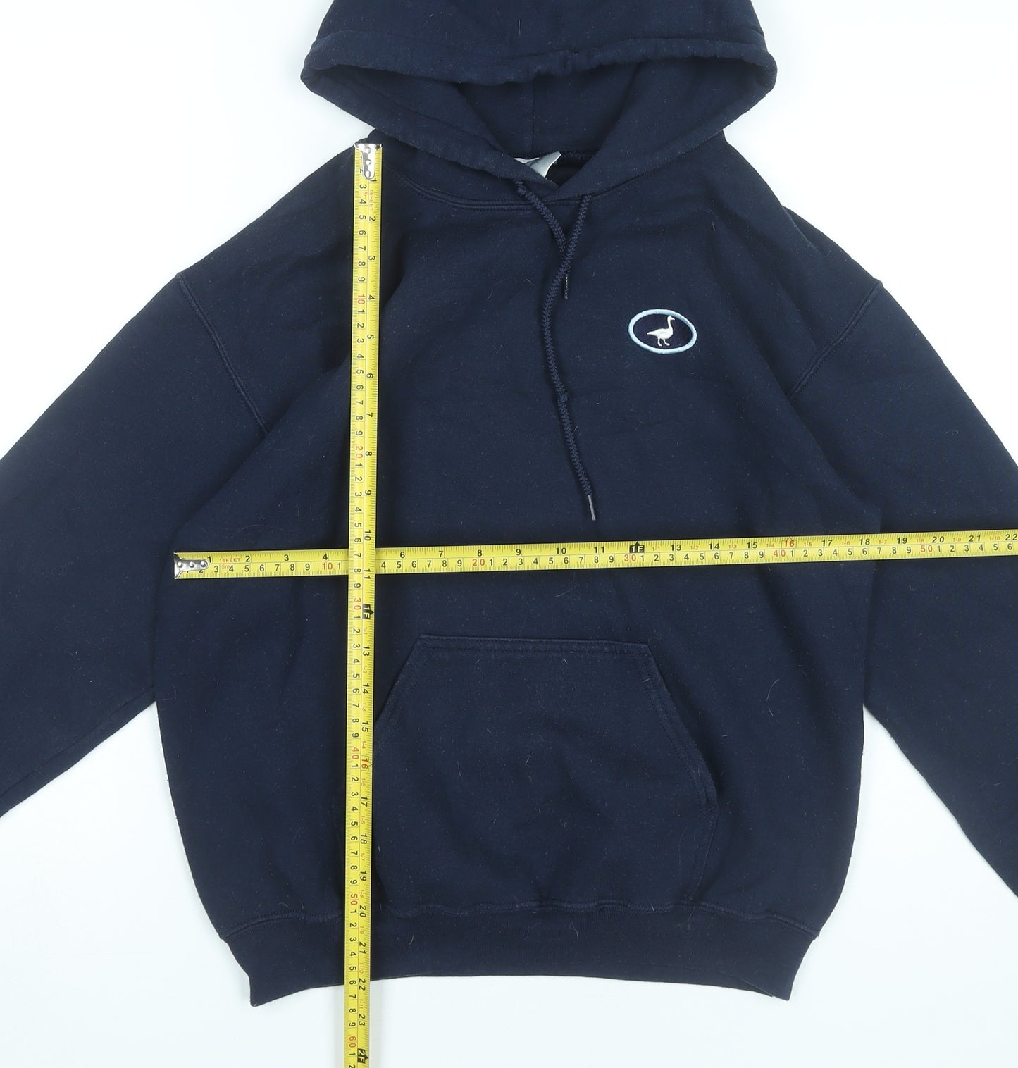 G&G Women’s Black Pullover Hoodie Small Logo Cotton Blend