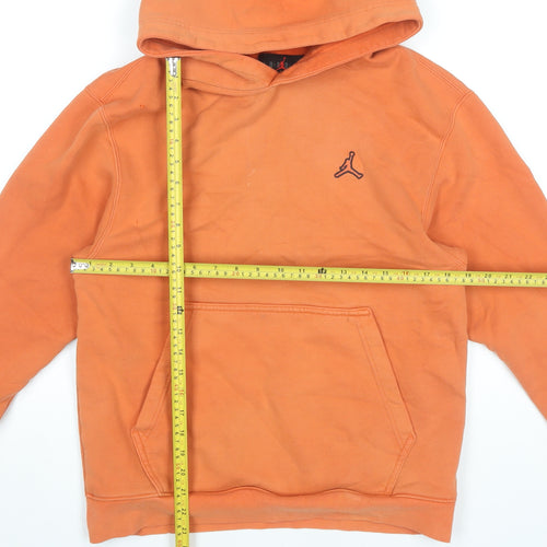 Jordan Men's Orange Pullover Hoodie Size S Fleece Logo Sportswear