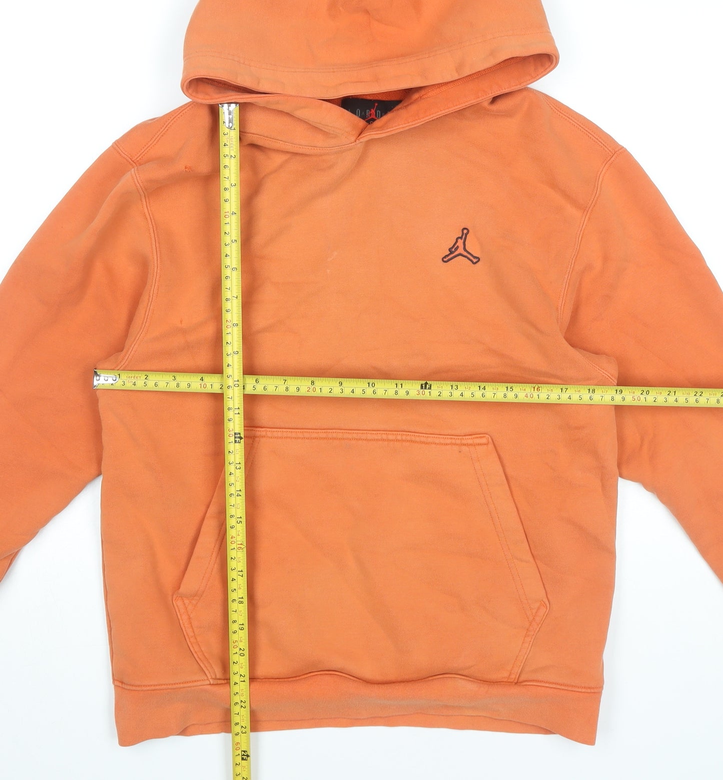 Jordan Men's Orange Pullover Hoodie Size S Fleece Logo Sportswear