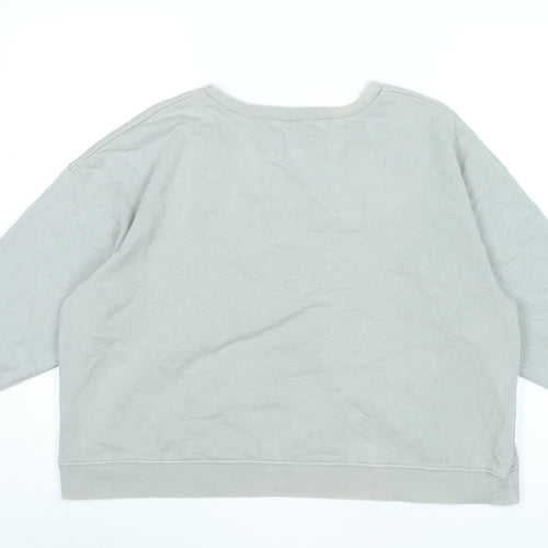 American Eagle Women’s Grey V-Neck Pullover Sweatshirt XXS