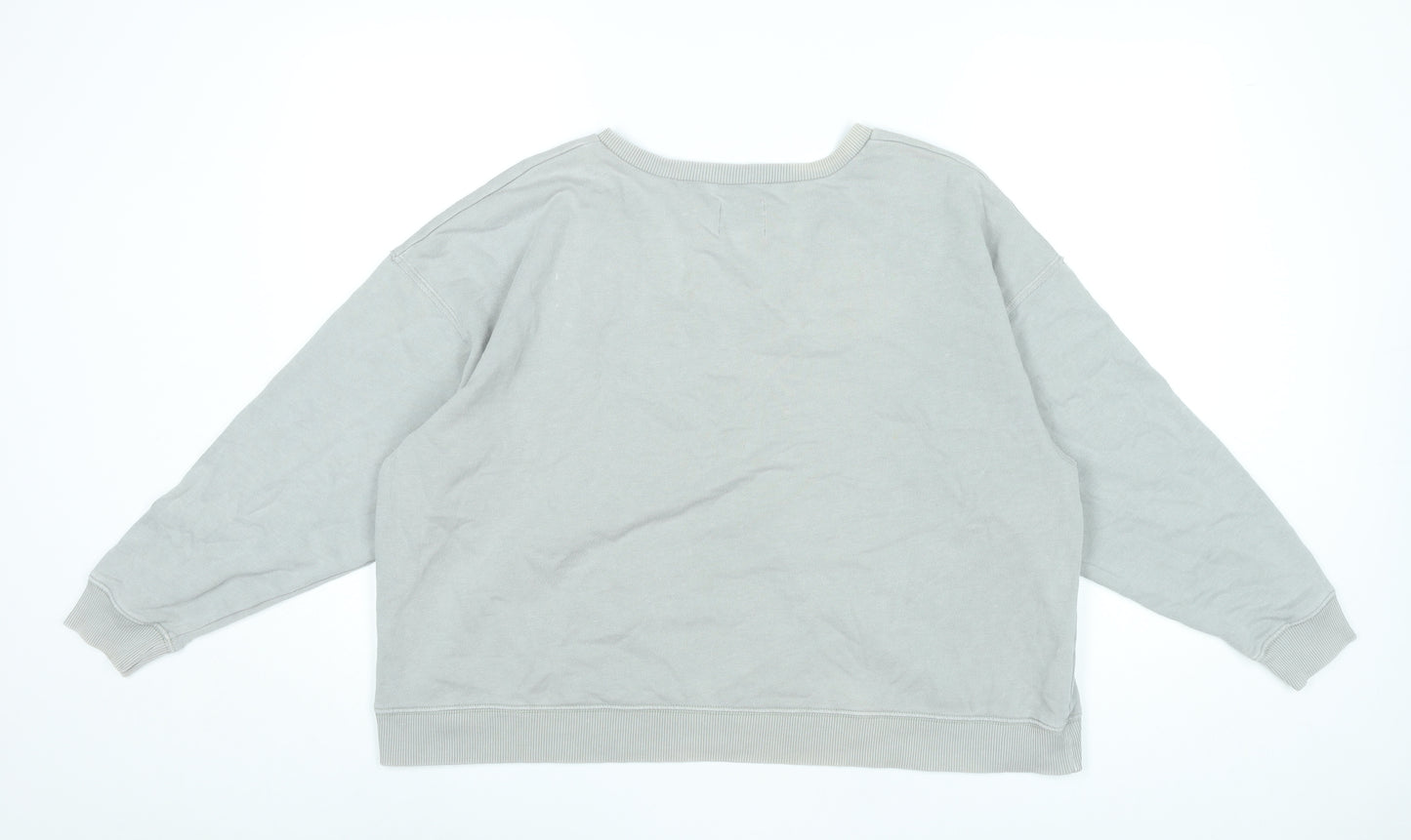 American Eagle Women’s Grey V-Neck Pullover Sweatshirt XXS