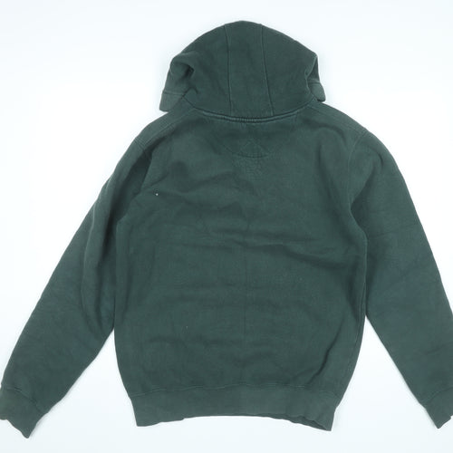 USHI Men’s Green Pullover Hoodie M Regular Fit with Logo