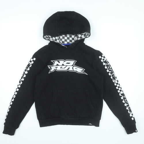 No Fear Boys Black Hoodie 11-12 Years Pullover Graphic Racing Print