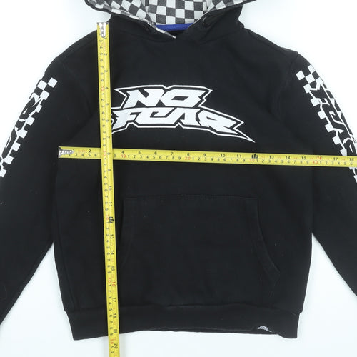 No Fear Boys Black Hoodie 11-12 Years Pullover Graphic Racing Print