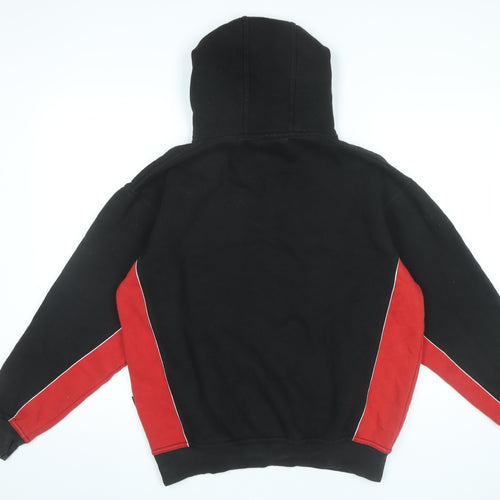 Falcon Men's Black Red Pullover Hoodie M Logo Fleece Sweatshirt