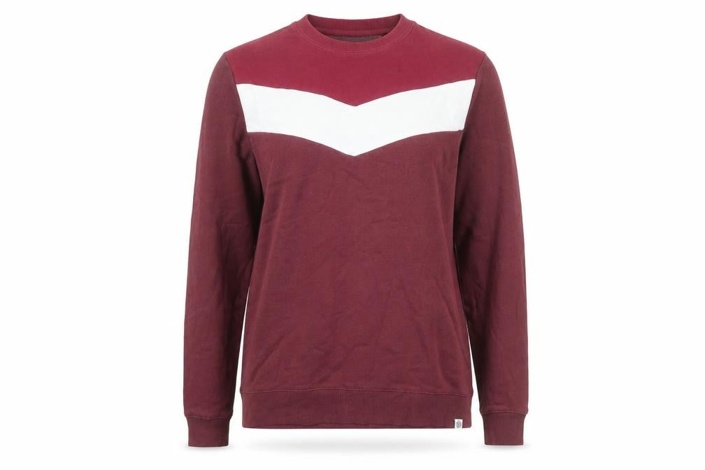 Front view of TOG24 Women’s Red Colourblock Sweatshirt, size UK 8, Pullover