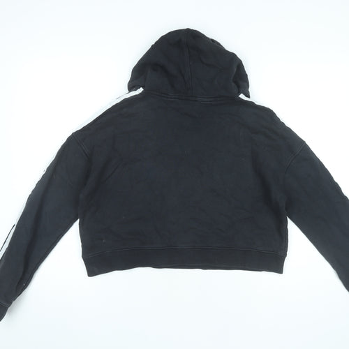 Adidas Women's Black Size 10 Pullover Hoodie Cotton Sportswear