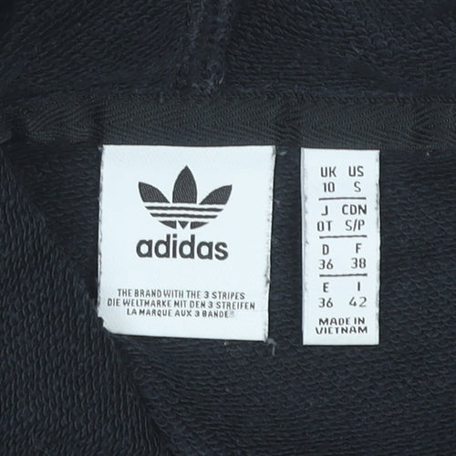 Adidas Women's Black Size 10 Pullover Hoodie Cotton Sportswear