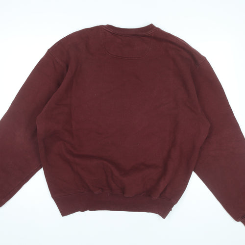 Champion Mens Red Crew Neck Pullover Sweatshirt Size L Regular