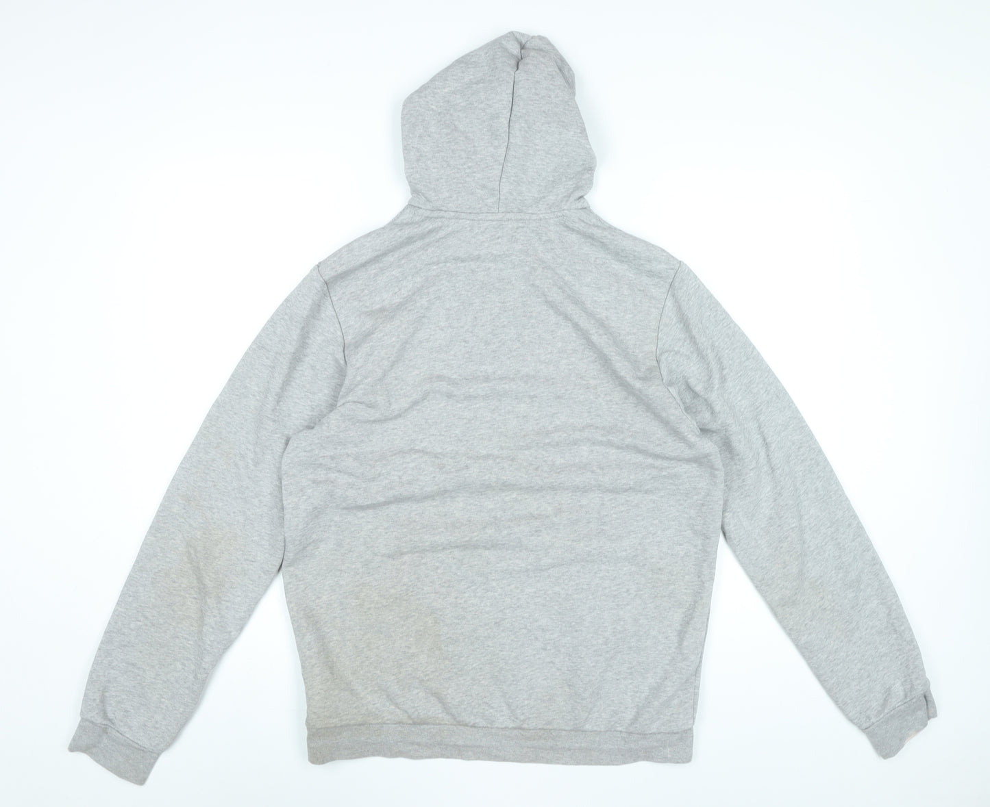 Adidas Men’s Grey Pullover Hoodie M Logo Graphic Sportswear