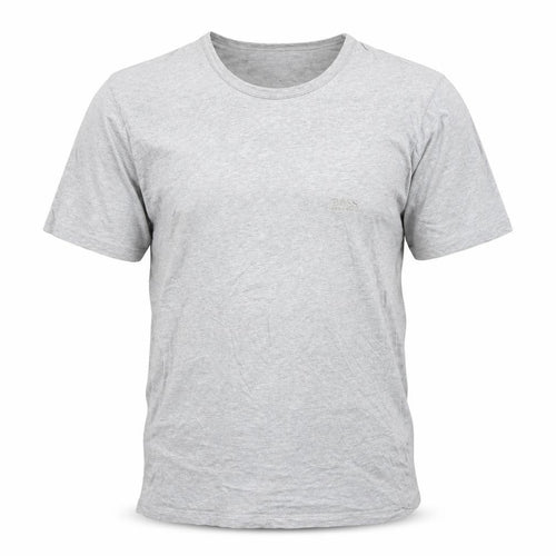 BOSS Men's Grey Cotton Crew Neck Short Sleeve T-Shirt Size L