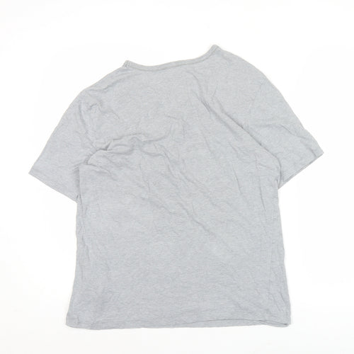 BOSS Men's Grey Cotton Crew Neck Short Sleeve T-Shirt Size L