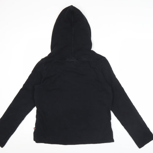 Ralph Lauren Polo Jeans Womens Black Pullover Hoodie Medium Cotton Blend