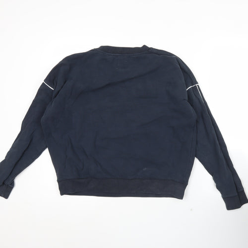 Jack Wills Womens Blue Logo Pullover Sweatshirt Size 10