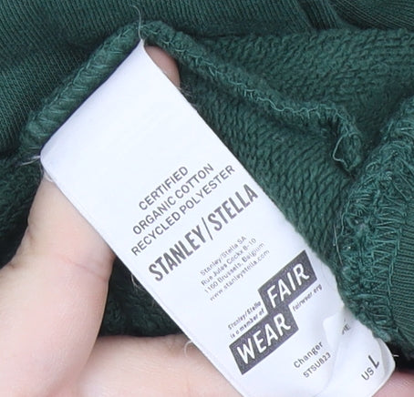 Stanley/Stella Mens Green XL Crew Neck Graphic Sweatshirt