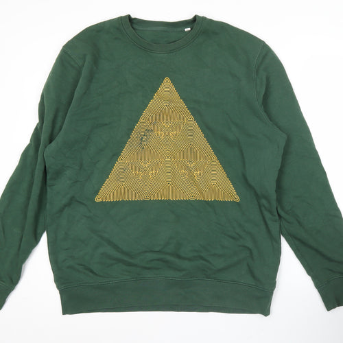 Stanley/Stella Mens Green XL Crew Neck Graphic Sweatshirt