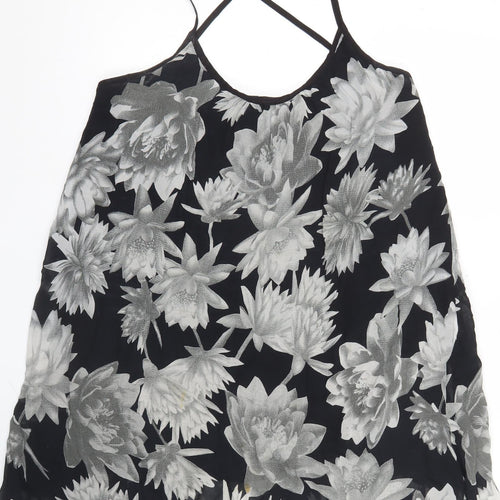 French Connection Women’s Black Floral Camisole Tank Top Size M