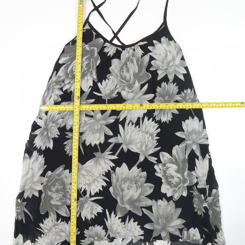 French Connection Women’s Black Floral Camisole Tank Top Size M